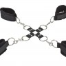 Черный комплект оков Velcro hand and leg cuffs