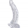 Прозрачный фаллоимитатор 7.5" Cock with Balls - 21,6 см.