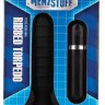 Чёрный вибромассажер для анальной стимуляции MENZSTUFF RIBBED TORPEDO - 13 см.