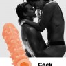 Телесная закрытая насадка с пупырышками Cock Sleeve Size S - 13,8 см.
