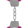 Розовые пушистые наручники OUCH! Pink