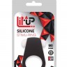 Чёрное эрекционное виброкольцо LIT-UP SILICONE STIMU RING 4 BLACK
