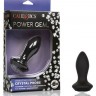 Черная анальная вибропробка с кристаллом Vibrating Petite Crystal Probe - 9,5 см.
