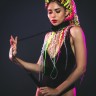 Черный ошейник с поводком Kinky