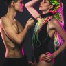 Черный ошейник с поводком Kinky