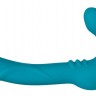 Бирюзовый безремневой страпон Luna Strapless Silicone Dildo - 22,86 см.
