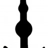 Чёрная анальная втулка SMILING SILICONE BUTT PLUG BLACK - 8,9 см.