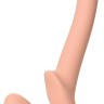 Телесный безремневой страпон Silicone Bendable Strap-On S