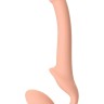 Телесный безремневой страпон Silicone Bendable Strap-On S