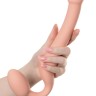 Телесный безремневой страпон Silicone Bendable Strap-On S