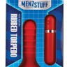 Малый красный вибромассажер для анальной стимуляции MENZSTUFF RIBBED TORPEDO - 10 см.
