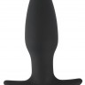Черная анальная вибропробка с пультом ДУ Remote controlled Butt Plug - 13 см.