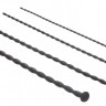 Набор из 4 черных стимуляторов уретры Spiral Screw Plug Set