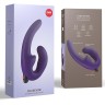Фиолетовый безремневой страпон с вибрацией Sharevibe