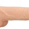 Телесный фаллоимитатор Silicone Dildo With Balls - 24 см.