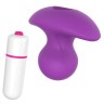 Фиолетовая вибропробка PLEASURE KNOB - 6,5 см.