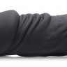 Черный шприц в форме пениса для введения лубриканта Jizz Shooter Silicone Dildo Lube - 19,7 см.