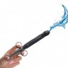 Черный шприц в форме пениса для введения лубриканта Jizz Shooter Silicone Dildo Lube - 19,7 см.