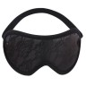 Черная плотная маска на глаза с кружевом Tempt Him Blindfold
