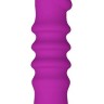 Фиолетовый анальный стимулятор RIBBED PLUG - 13,5 см.