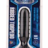 Чёрный силиконовый анальный массажер MENZSTUFF RIBBED TORPEDO DONG - 13 см.