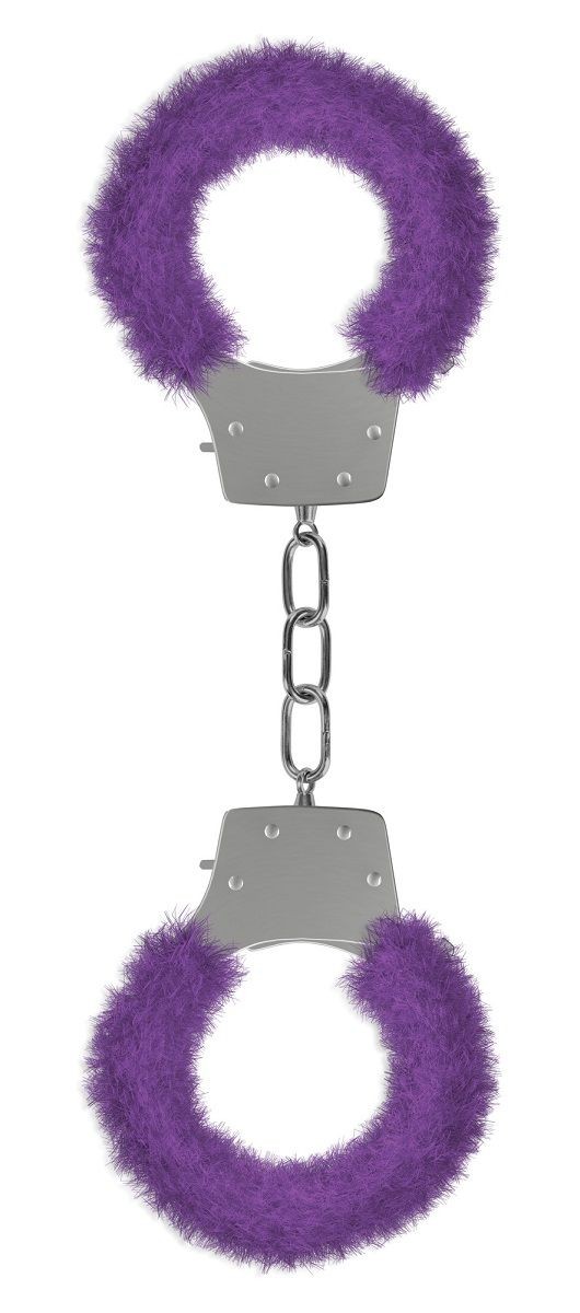 Фиолетовые пушистые наручники OUCH! Purple
