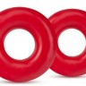 Набор из 2 красных эрекционных колец DONUT RINGS OVERSIZED