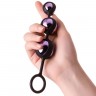Фиолетово-черные тройные вагинальные шарики TOYFA A-toys