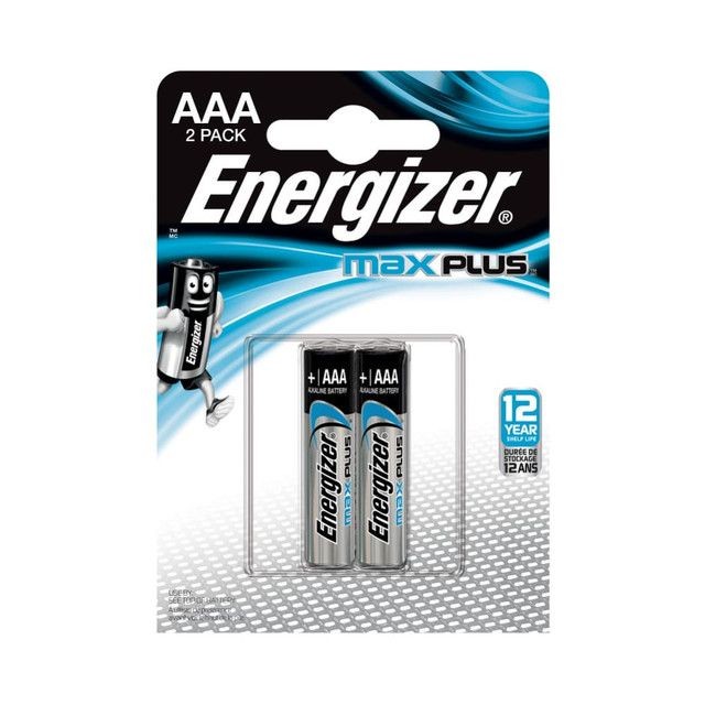 Батарейки Energizer MAX PLUS LR03/E92 AAA 1.5V - 2 шт. 