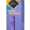 Фиолетовый вибратор с клиторальным стимулятором CLASSIC TRI PRONGE - 24 см.