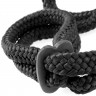 Черные верёвочные оковы на руки или ноги Silk Rope Love Cuffs