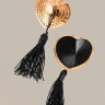 Золотистые пэстис Hearts With Tassels в форме сердец с кисточками