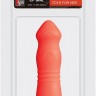 Оранжевый силиконовый вибромассажёр NEON BLISS VIBRATOR - 9 см.