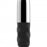 Чёрно-серебристая вибропуля Satisfyer Sparkling Darling