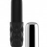 Чёрно-серебристая вибропуля Satisfyer Sparkling Darling