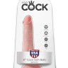 Телесный фаллоимитатор с мошонкой и присоской 6" Cock with Balls - 17,8 см.
