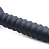 Черный спиралевидный вибромассажер Power Screw 10X Spiral Silicone Vibrator - 20,3 см.
