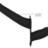 Черный двойной страпон Adjustable на ремешках - 16 см.