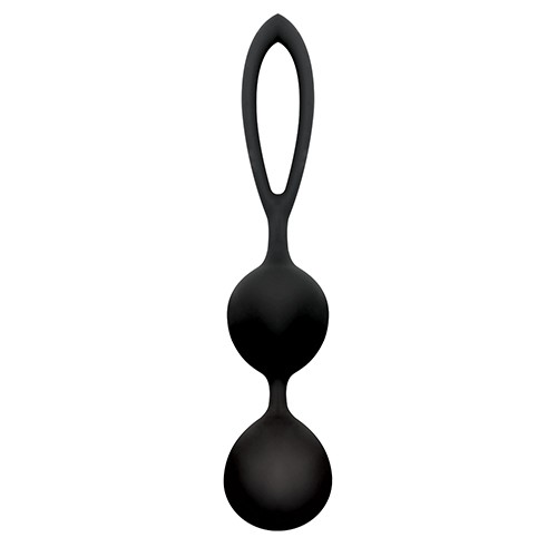 Чёрные вагинальные шарики из силикона BLACKBERRIES PUSSY SILICONE 