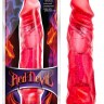 Красный вибратор-реалистик Lucifer Sam - 22,86 см.