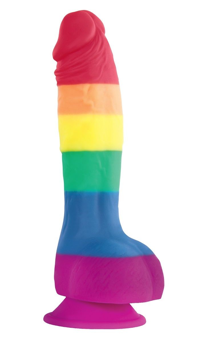 Радужный фаллоимитатор Pride Edition 6 Dildo - 21 см.