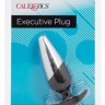 Серебристо-черная анальная пробка Executive Plug - 11,5 см.
