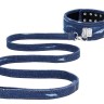 Синий джинсовый ошейник With Leash Roughend Denim Style