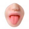 Телесный двусторонний мастурбатор Fruity Tongue - ротик и вагина