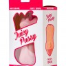 Телесный двусторонний мастурбатор Fruity Tongue - ротик и вагина