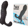 Черный анальный вибростимулятор Sex Expert - 10,5 см.