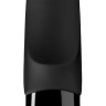Чёрный вибратор Volta Black Line с раздвоенным кончиком - 18,9 см.