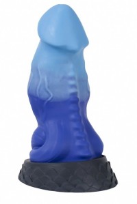Синий фаллоимитатор "Ночная Фурия Large+" - 26 см.