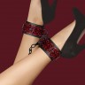 Красно-черные поножи Luxury Ankle Cuffs