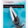Серебристо-черная анальная пробка Executive Pro Plug - 12,75 см.